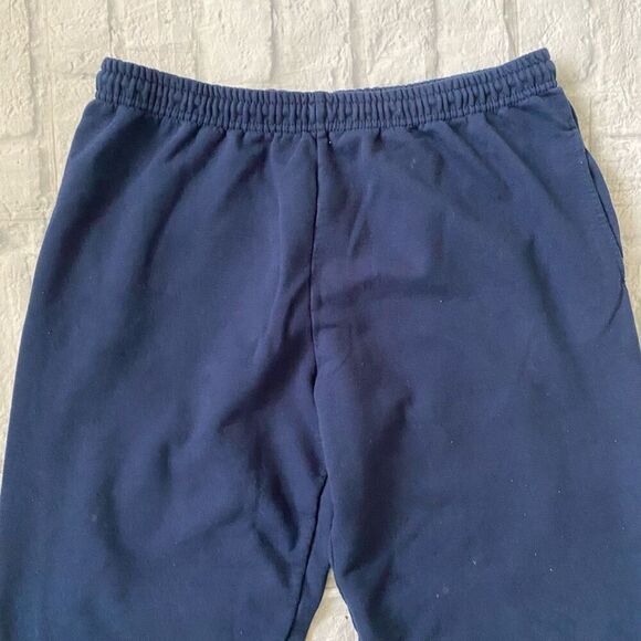 Athletic Works men XL pull on cuts off sweatpants w/drawstring navy blue - Picture 3 of 9